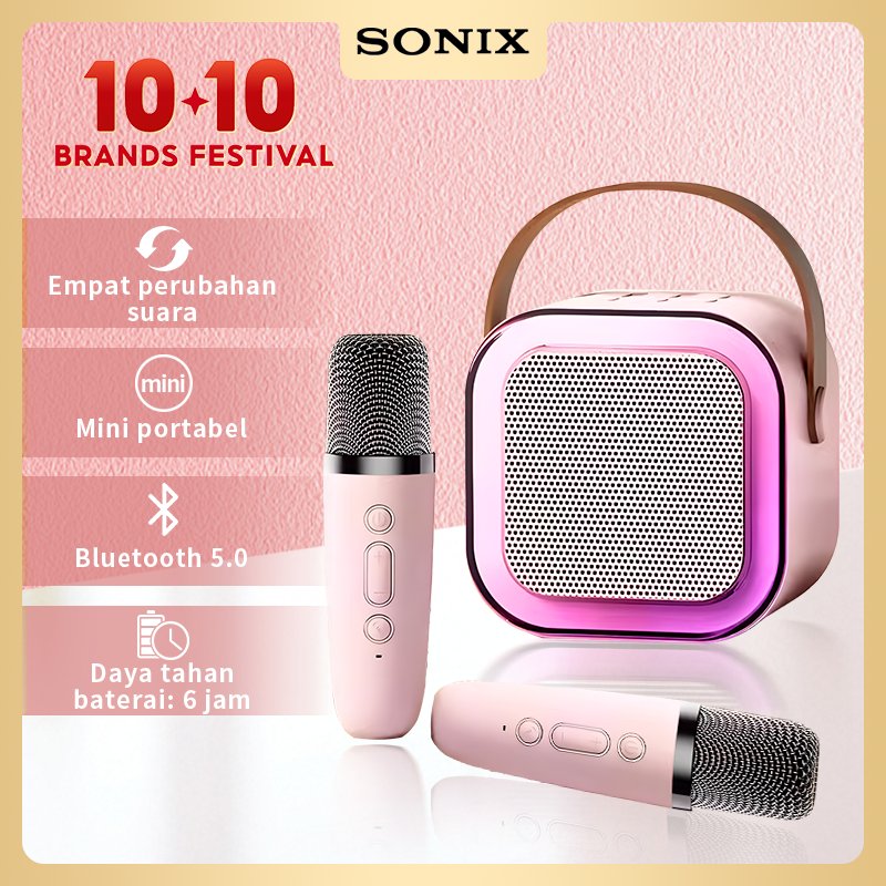Sonix Karaoke Bluetooth Speaker SK02 Mini Portable Speaker with MIC Full Bass Wireless