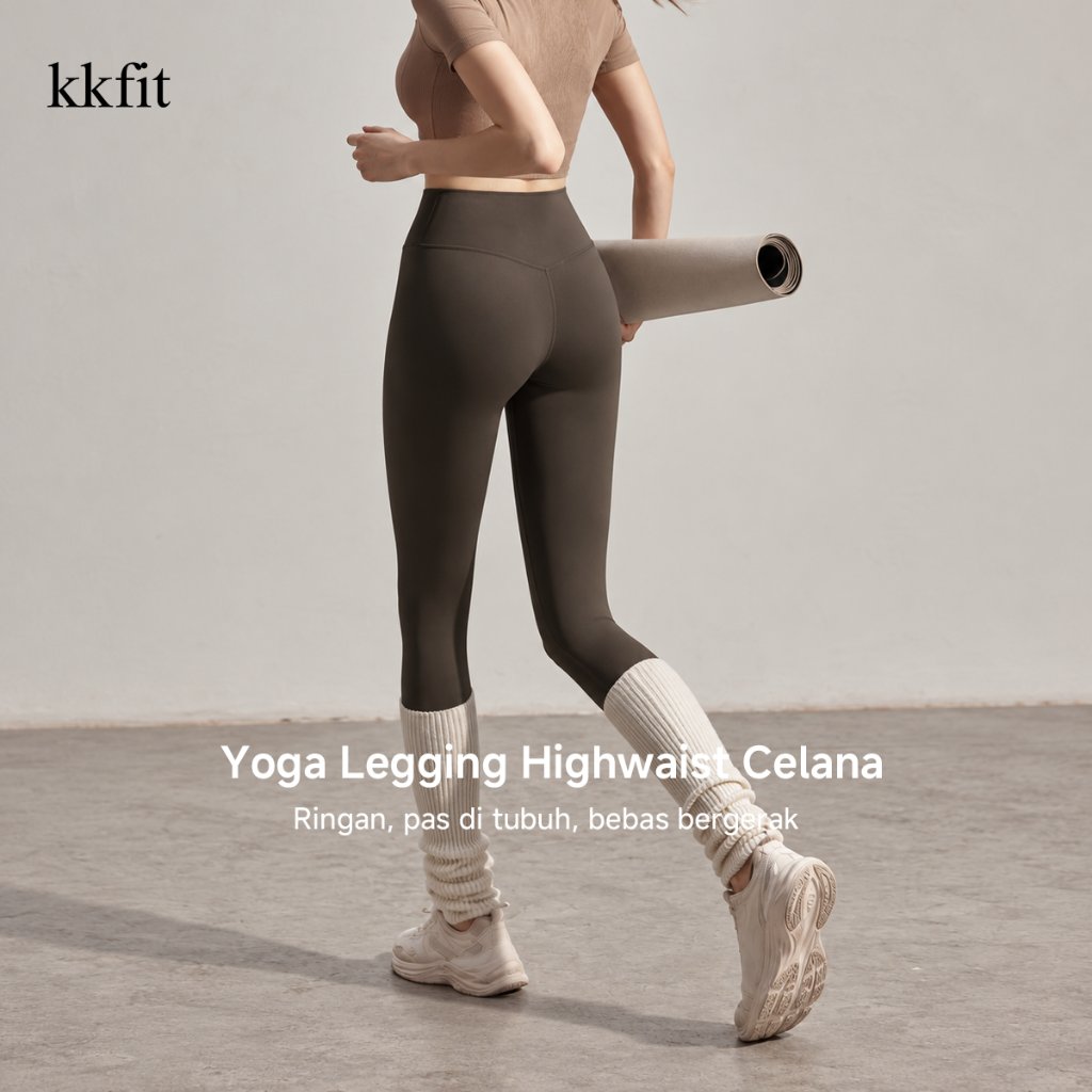 KKFIT Celana Olahraga Wanita Celana Yoga Legging Highwaist Celana Senam Wanita Zumba