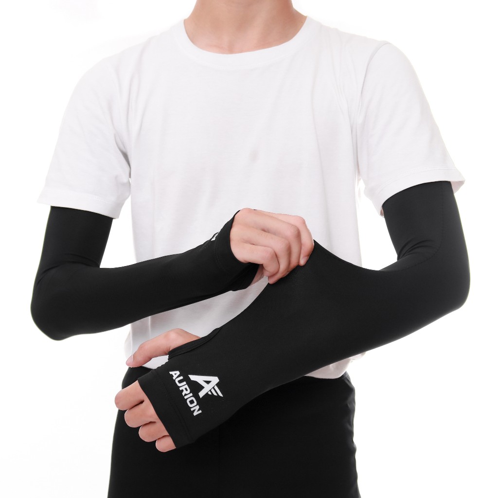 AURION Manset Tangan Arm Sleeve Hand Sock Olahraga Sepakbola Lari Climbing Hiking Pria
