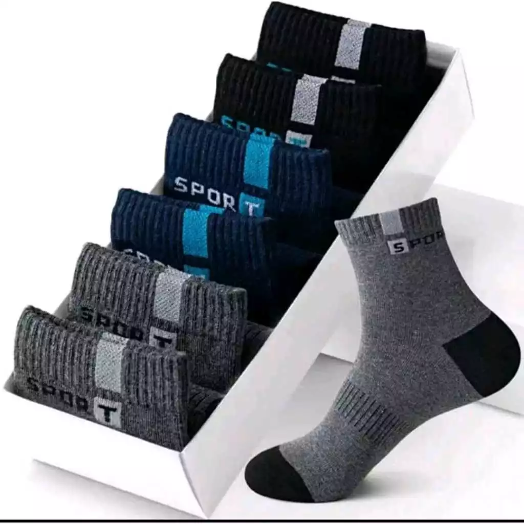 PAKET 6PASANG KAOS KAKI SPORT OLAHRAGA PRIA WANITA DEWASA