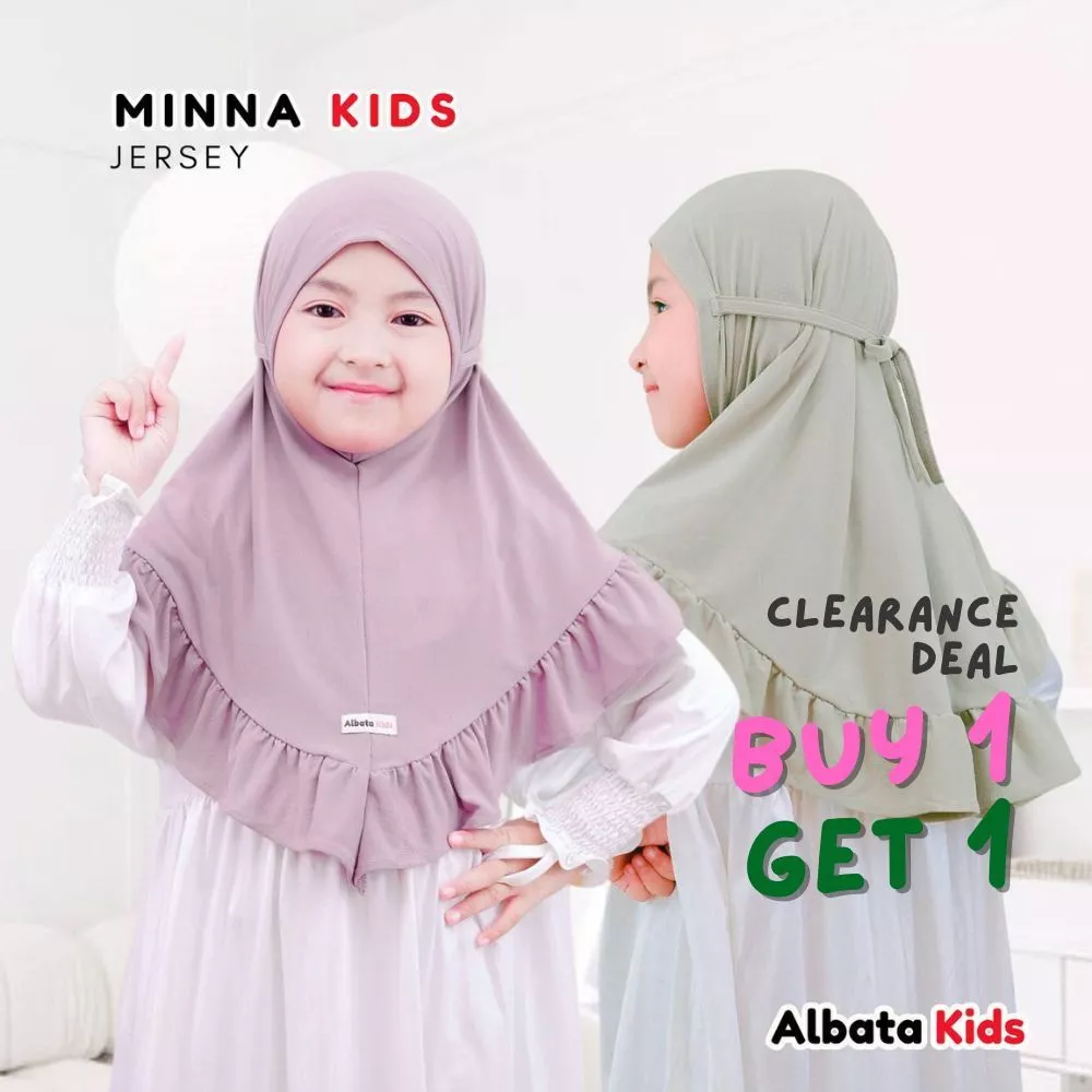 Albata Hijab - Minna Instan Kids Bergo Ruffle Jersey