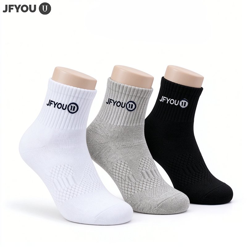 JFYOU Isi 6pcs Kaos Kaki Pria Cotton Tebal / Nyaman & Menyerap Keringat