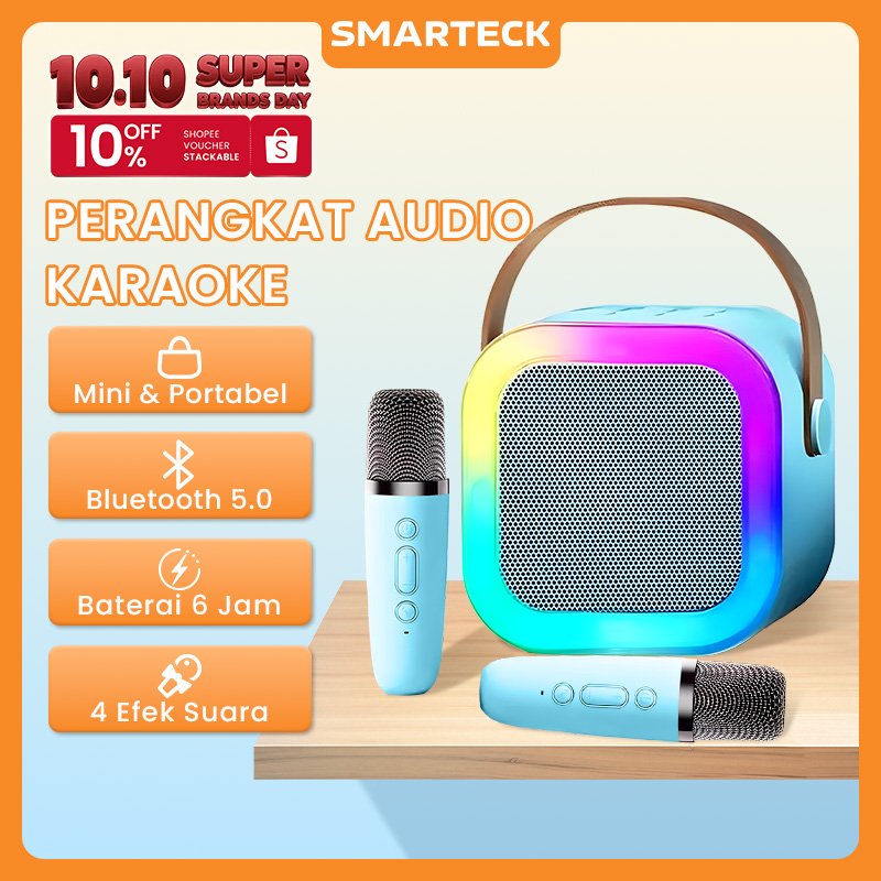 Smarteck Karaoke Bluetooth Speaker SK02 Mini Portable Speaker with MIC Full Bass Wireless
