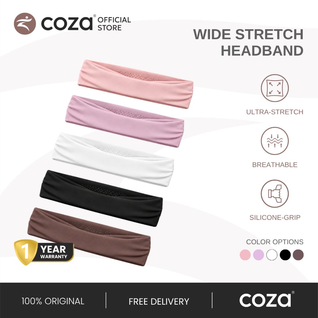 COZA Wide Headband Yoga Anti Slip Headband Olahraga Lebar