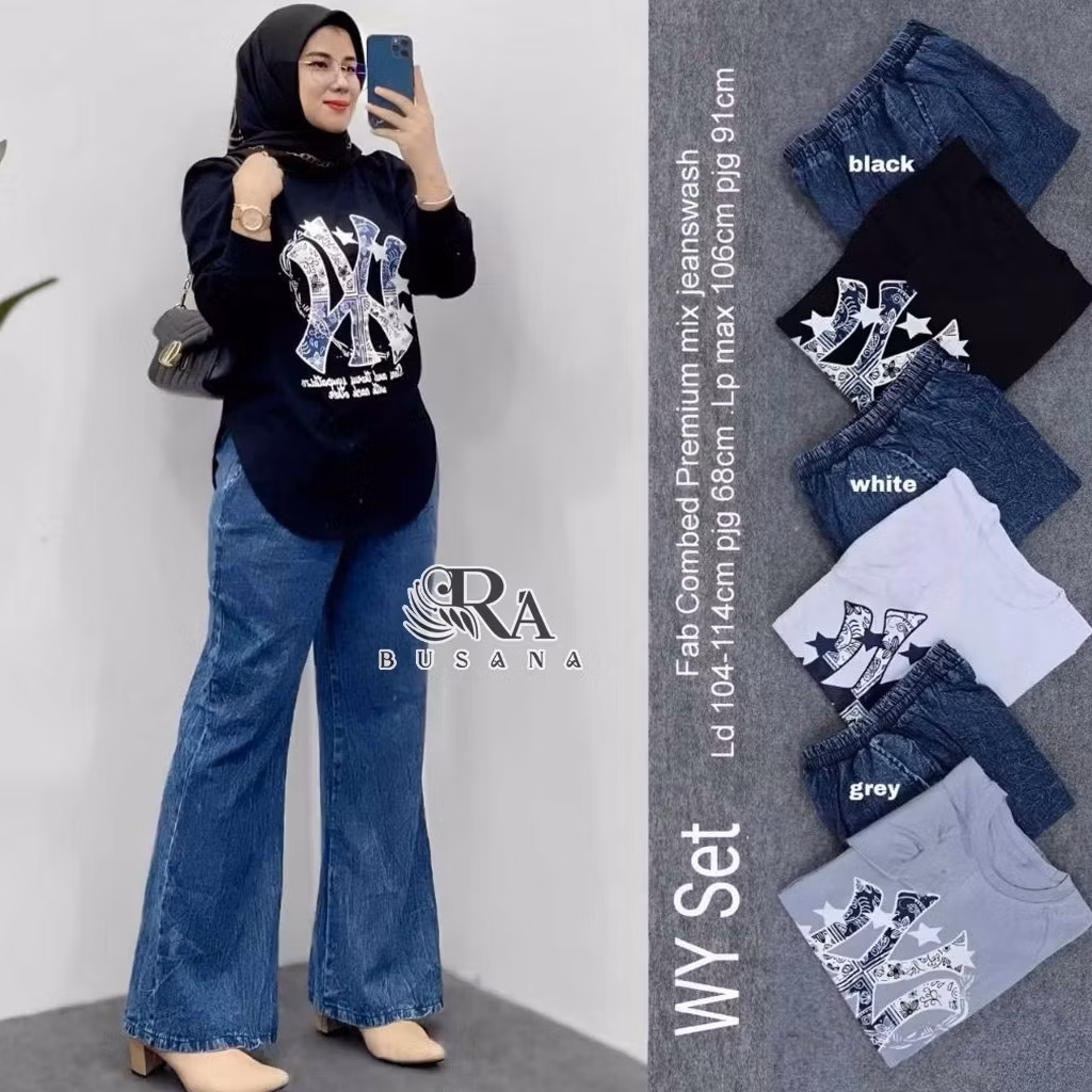 ONE SET JEANS CUTBRAY MIX COMBED 20s | WY SET