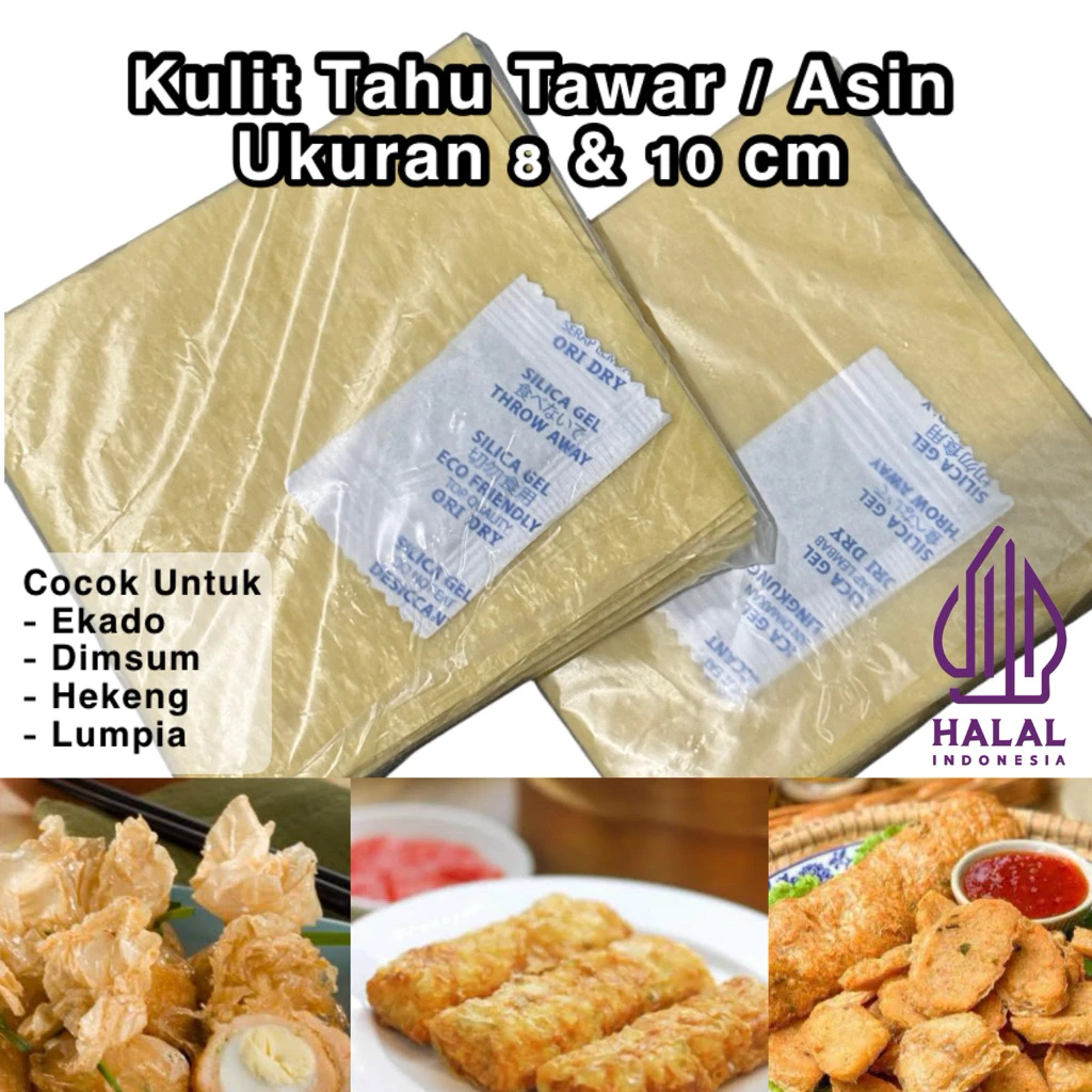Kulit Tahu Dimsum Hekeng Lumpia | Kulit Tahu Tawar | Kulit Tahu Asin | Kulit Tahu Halal