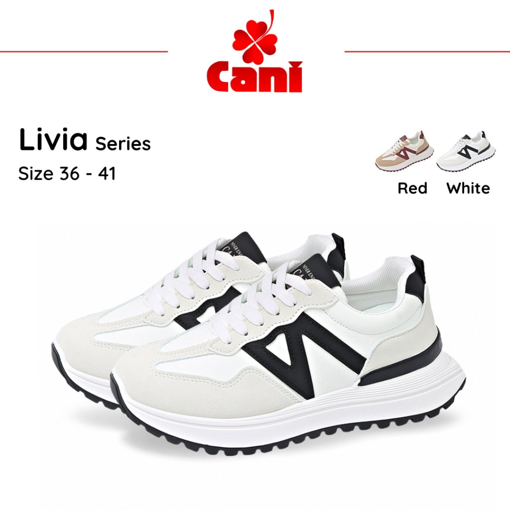 (GAJIAN SALE) Cani Livia Sepatu Sneakers Trendy Wanita Kasual Chic Sport Shoes 9023