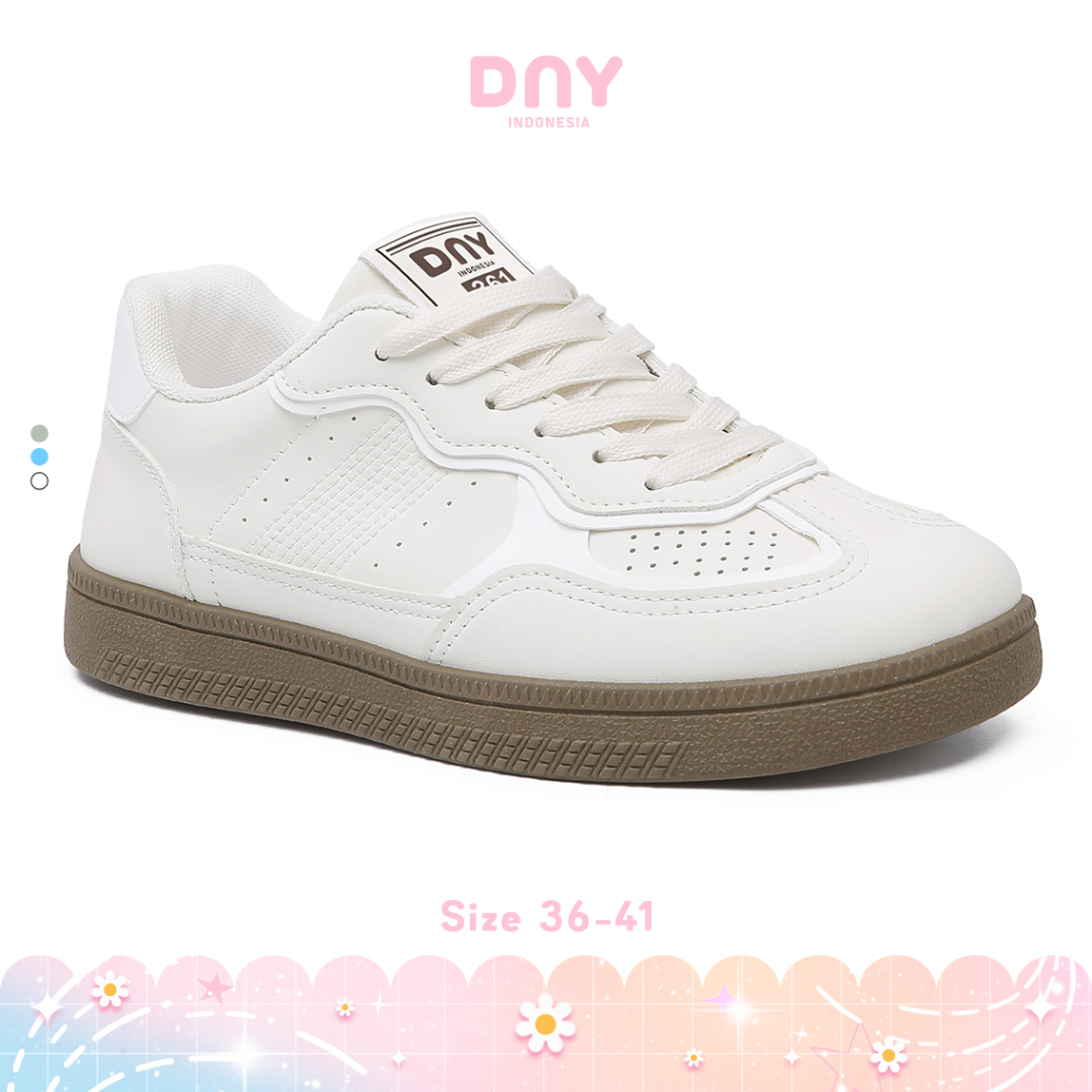 Sepatu DNY Sneakers Wanita Kekinian Sepatu Cewek Terbaru Sepatu Wanita Jalan Import Korea