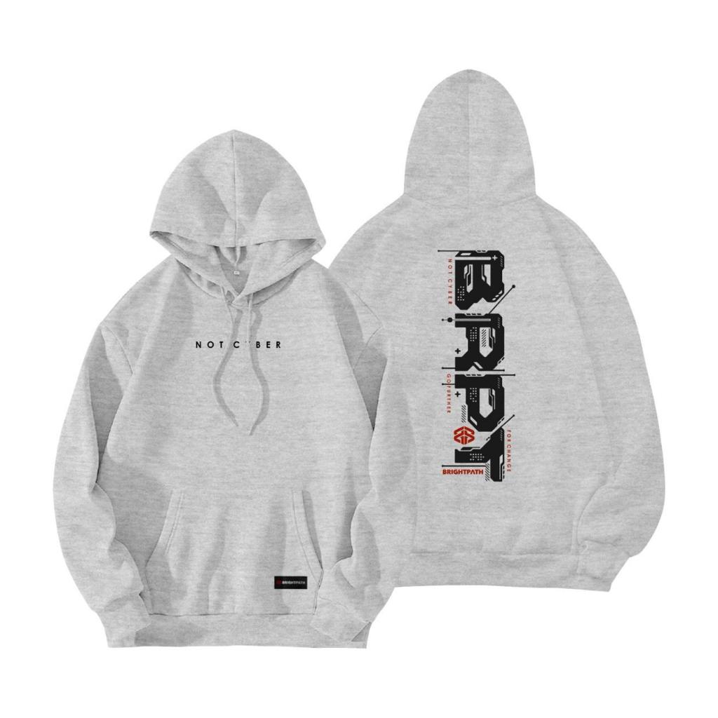 BRIGHTPATH - HOODIE PRIA ABU CYBER SWITER PULLOVER PRIA WANITA