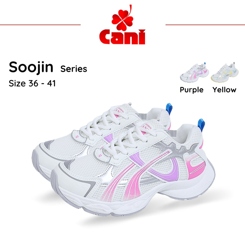 (GAJIAN SALE) Cani Soojin Sepatu Wanita Sneakers Platform Colourfull Stylish Shoes 9018