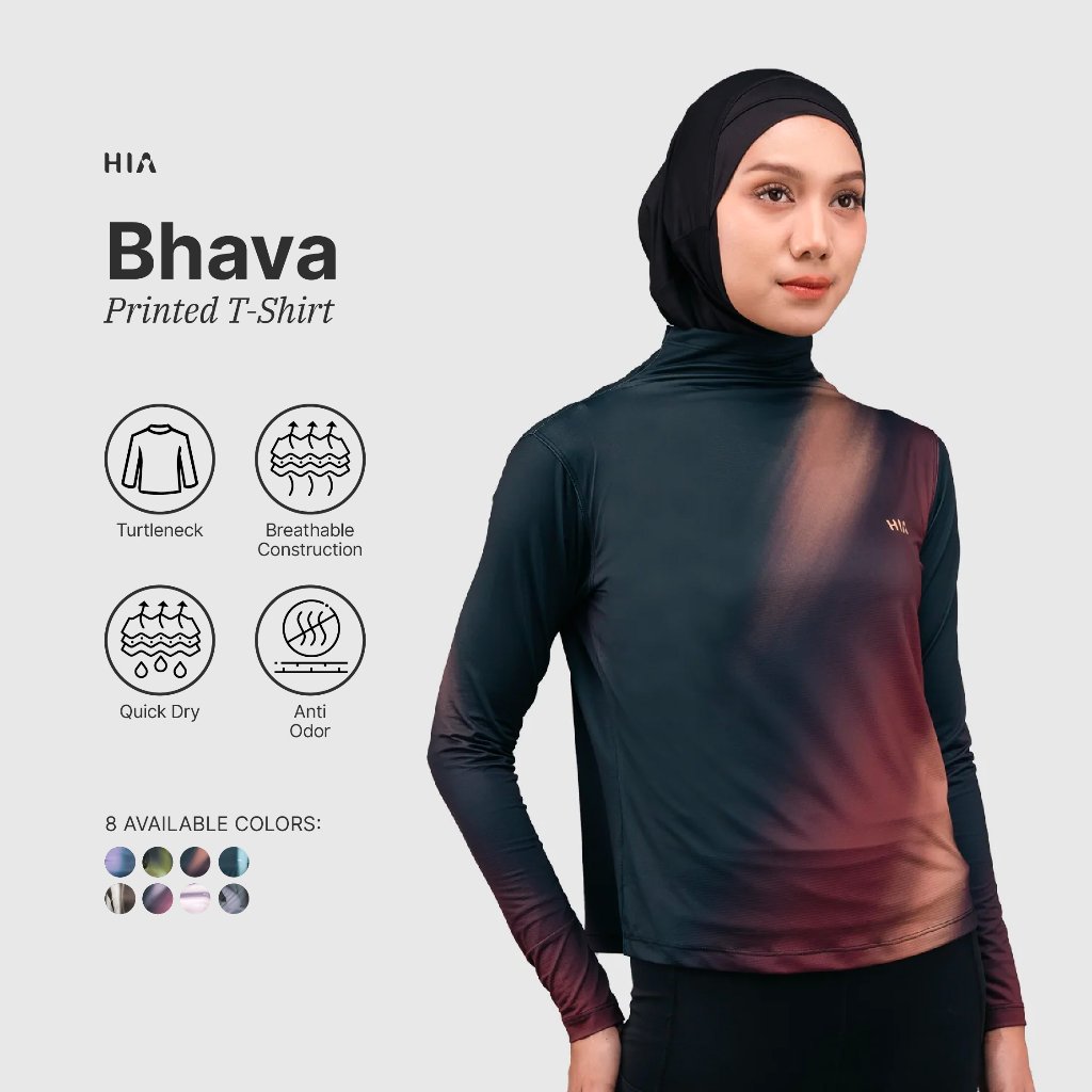 HIA Everywear Bhava Printed Walnut Lightweight Fabric Regular Fit Sport Shirt Gym Running