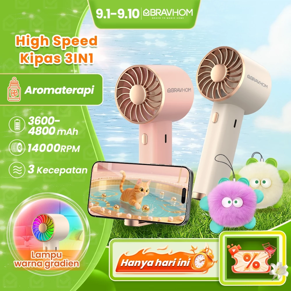 Kipas Angin Mini Turbo 3IN1