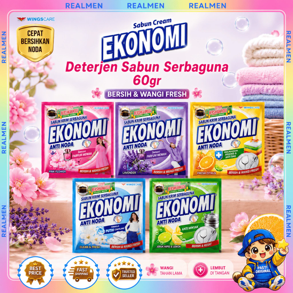 EKONOMI SABUN CREAM 60 GR | SABUN COLEK EKONOMI | PER PCS