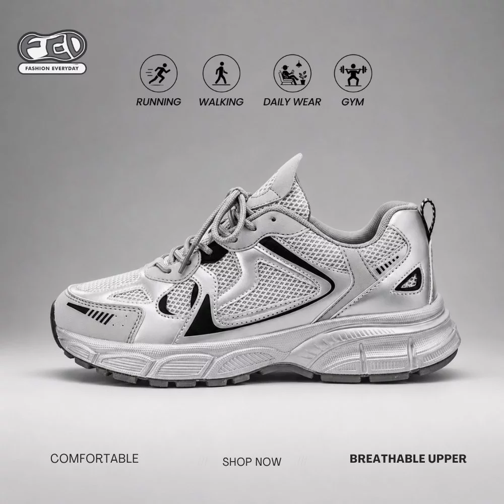 FED Sepatu Running Nakahara Kasual Pria Wanita Cowok Shoes Sneakers Terbaru Kekinian