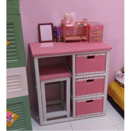 Meja Belajar Anak Rotan Sintetis