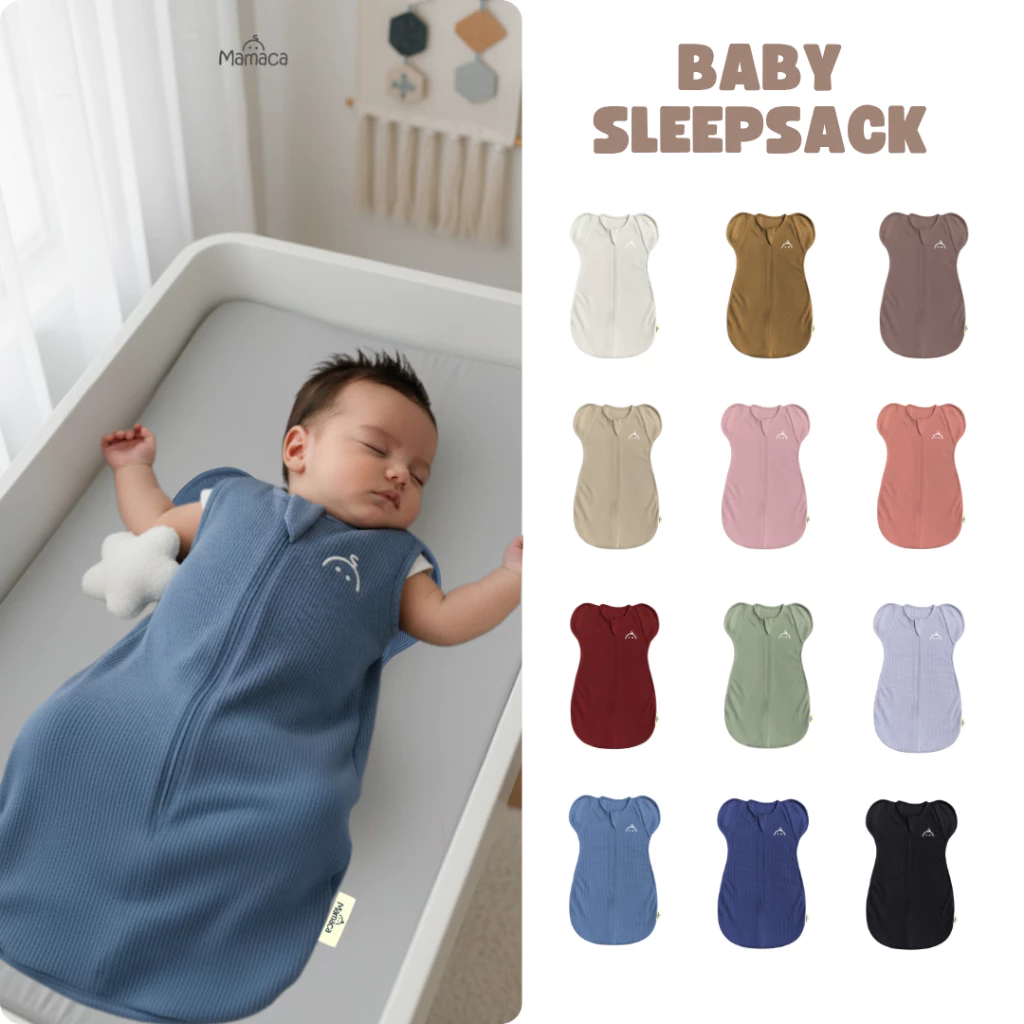 Mamaca Baju Tidur Bayi Sleepsack 0-6 Bulan – Selimut Bayi Aman & Nyaman / Baby Sleepsack