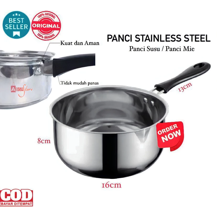 PGCK Panci Mie Stainless Steel Kecil / Panci Rebus Mie / Panci susu