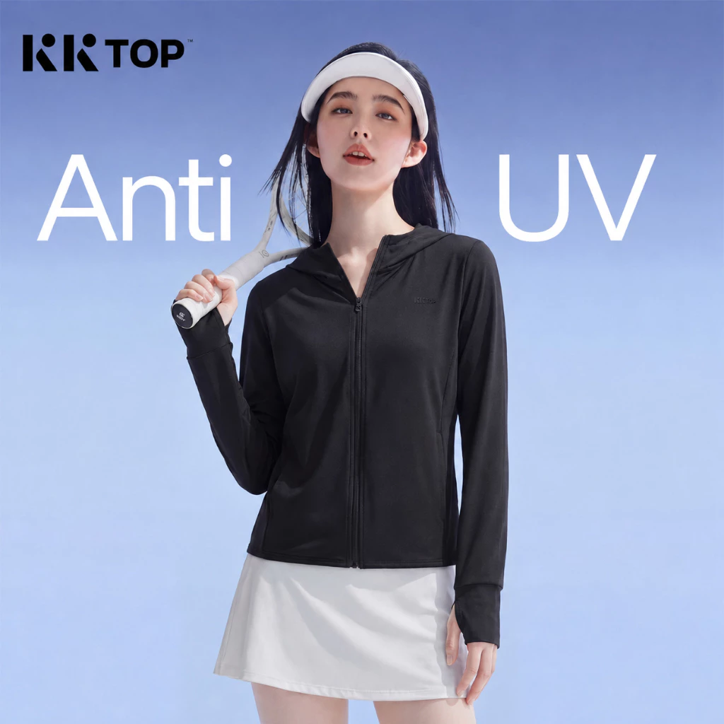 KKTOP - Jaket Olahraga Anti UV Wanita Baju Olahraga UPF50+ Breathable Outdoor Cepat