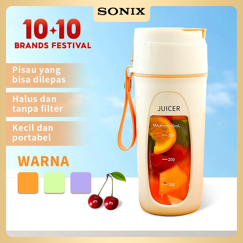 Sonix Basic Portable Mini Juice Cup SJC01 Blender Juicer Portable Usb Rechargeable Ice