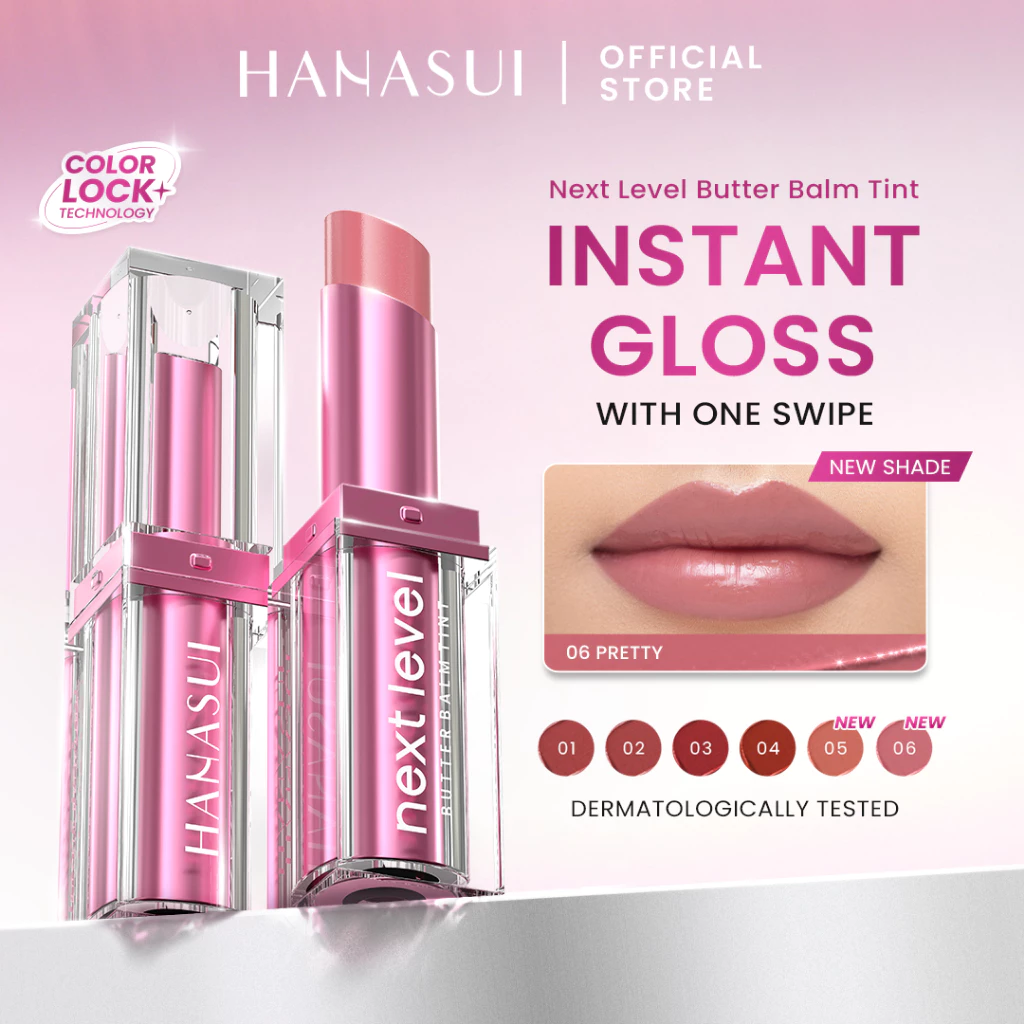 [BEST SELLER] Hanasui Next Level Butter Balm - Color Tinted Lip Balm Melembabkan &
