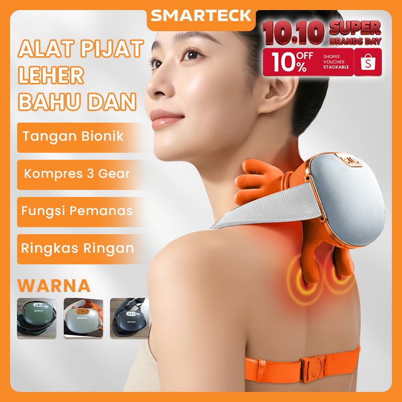 Smarteck Alat Pijat Elektrik Multifungsi Portabel SMS03 Tangan Bionik Massager Pemanas