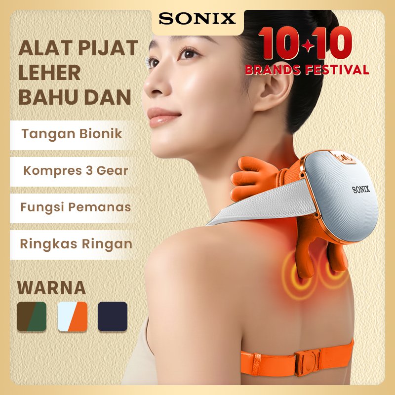 SONIX Alat Pijat Elektrik Multifungsi Portabel SMS03 Tangan Bionik Massager Pemanas Leher