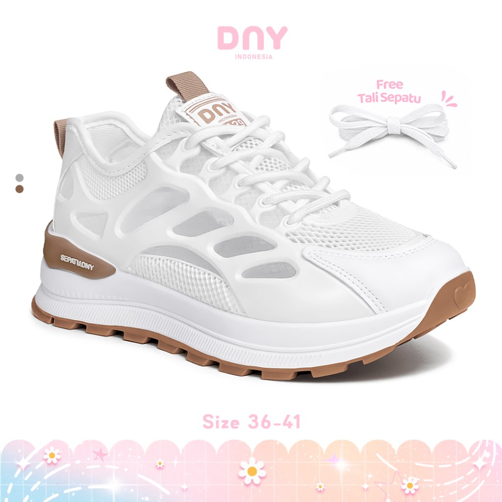 Sepatu DNY Sneakers Wanita Jaring Sepatu Olahraga Cewek Sport Shoes Casual Import Ala