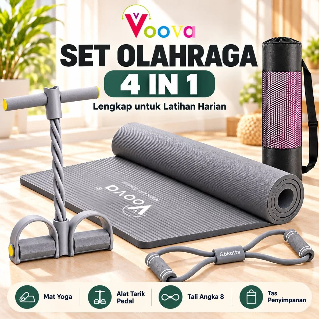 VOOVA Paket Olahraga Yoga Lengkap/ Set Olahraga/ Paket Olahraga Yoga/ Alat Olahraga