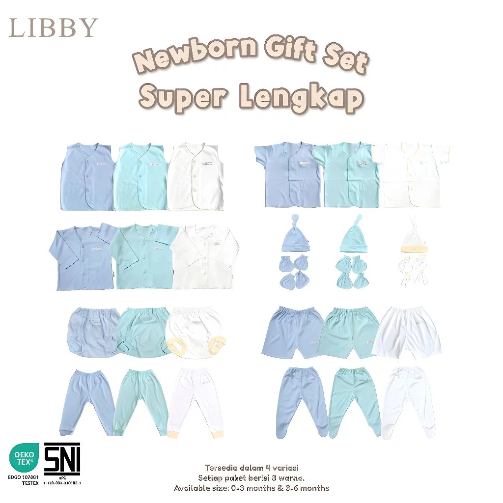 Libby Baby Gift Set - Paket Lahiran Bayi - Paket Newborn - Paket Brojol - Paket Baju Bayi