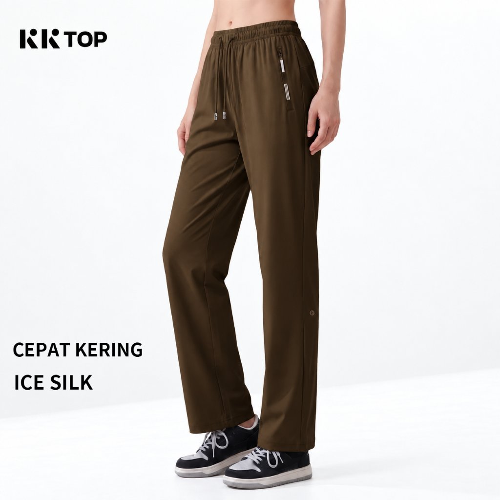 KKTOP - CoolFlow™ Celana Jogger Wanita Ice Cool Cepat Kering, Adem, Elastis & Anti Kusut