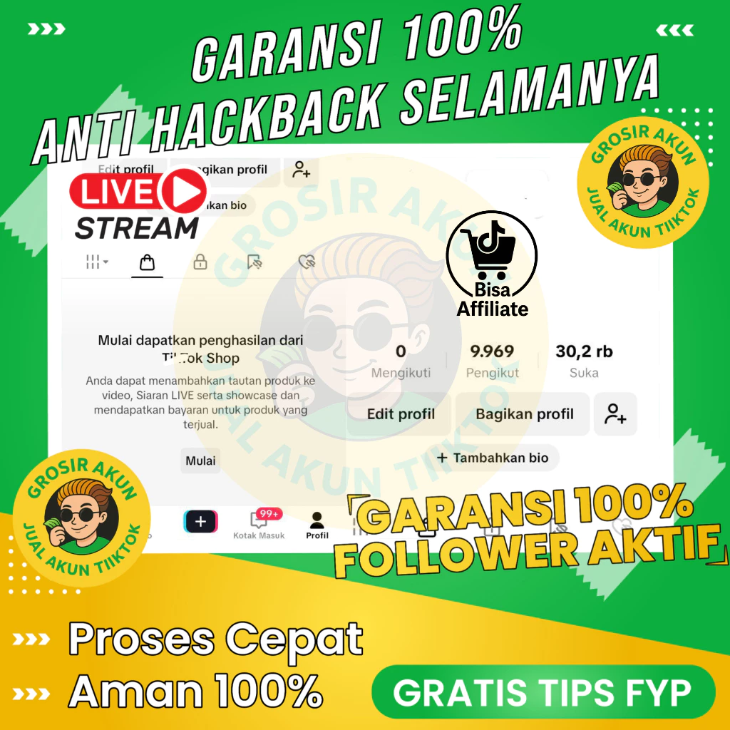 Akun TikTok Live Affiliate