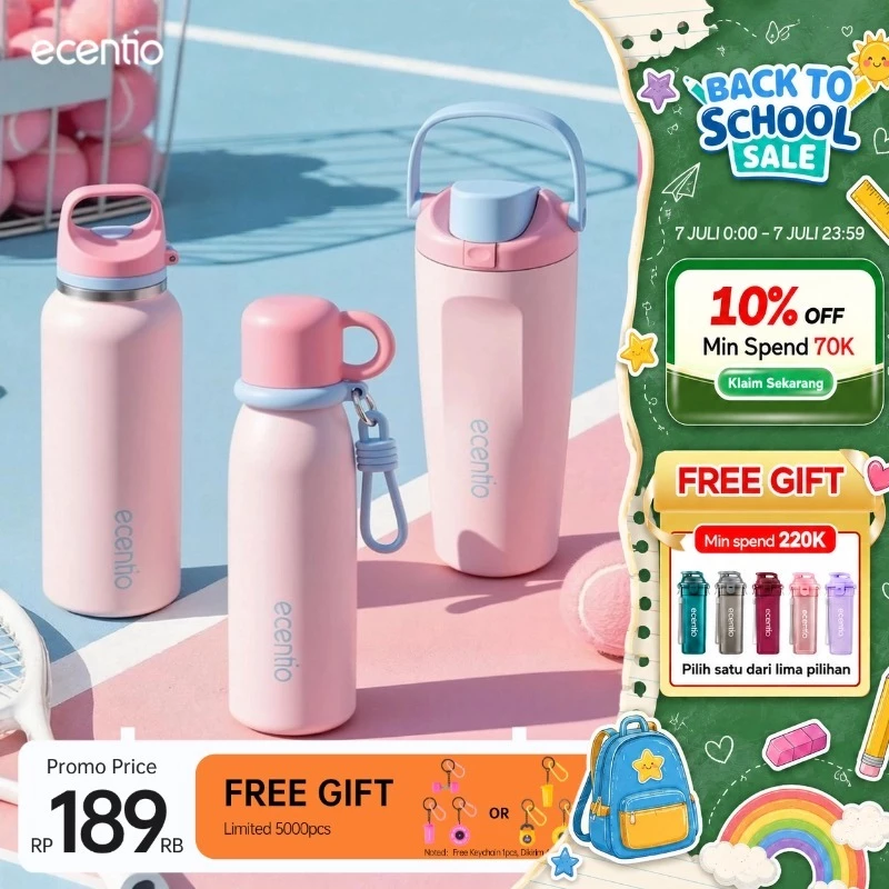 [Tumbler Sport Series] ecentio Tumbler stainless 316 aesthetic Olahraga Botol Minum Sport Portable Tahan Dingin 24Jam 900ml/650ml/600ml Desain Stylish Cocok Untuk Sekolah Olahraga Travelling Aktivitas Sehari Hari