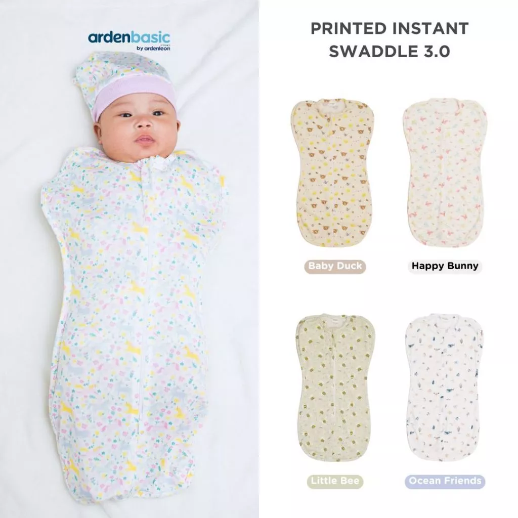ARDENLEON ArdenBasic Printed Instant Swaddle Bedong Bayi