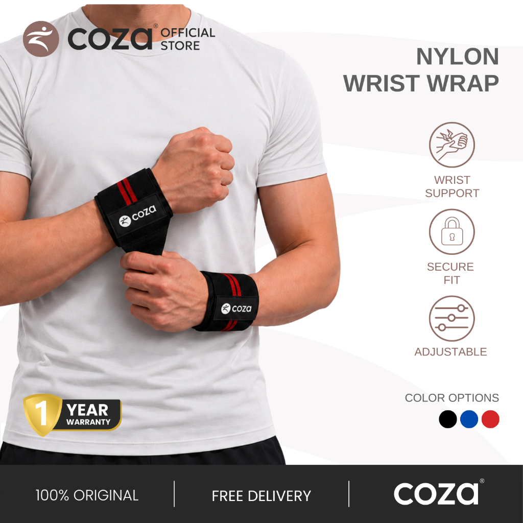 COZA Wrist Wrap Gym Wrist Strap Support Pergelangan Tangan