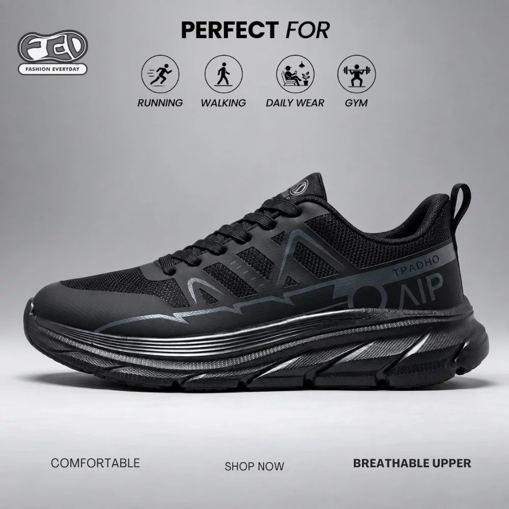 FED Sepatu Sneakers Pria Olahraga Running PULSE RUN Sporty Running Trendy Pria Wanita