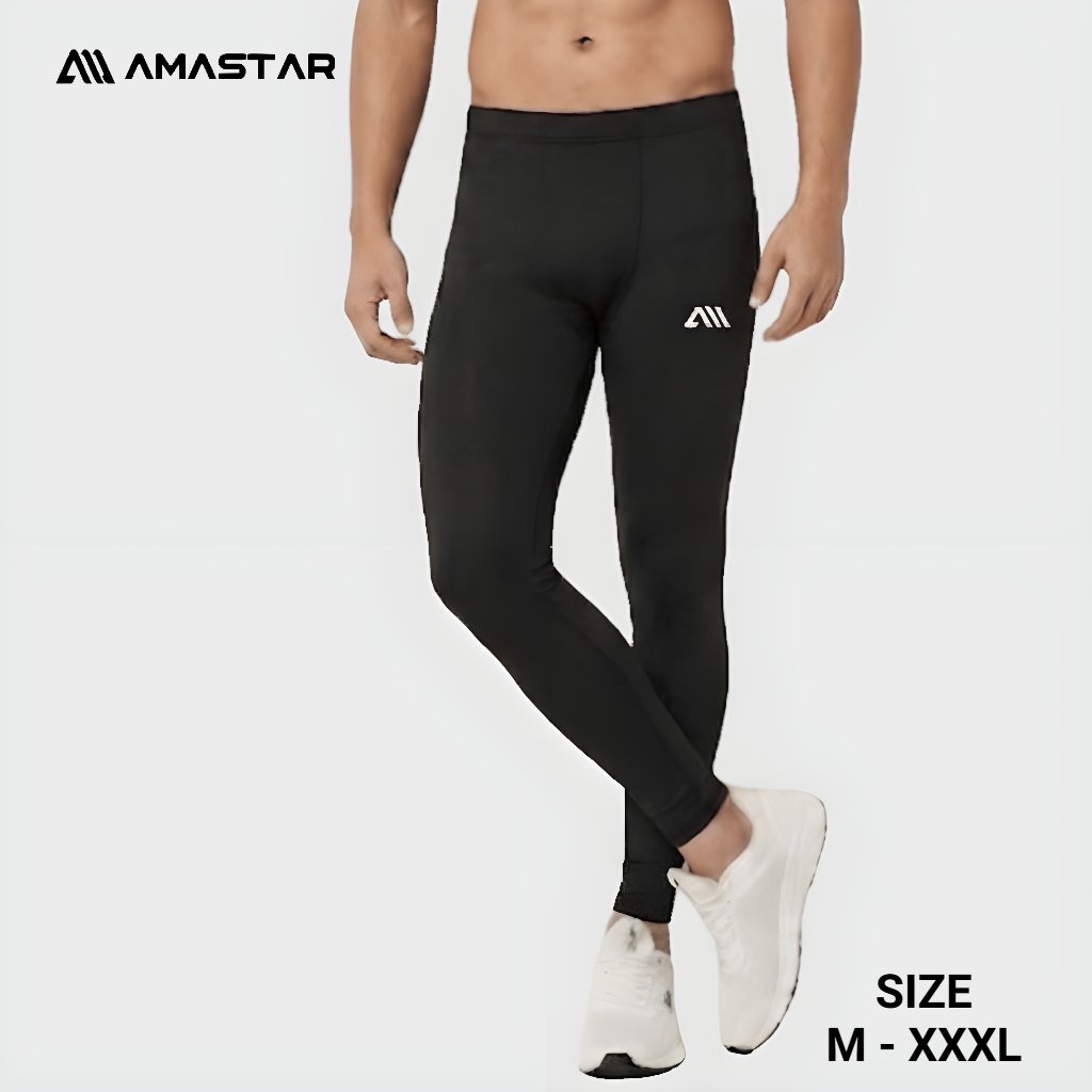 AMASTAR Aello Basic Celana Legging Panjang Olahraga Suja Spandex Pria wanita