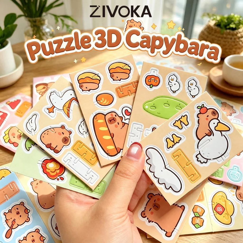 ZIVOKA Puzzle 3D Karton Tank Militer Mainan Edukasi Merakit Untuk Anak Laki‑Laki Hadiah