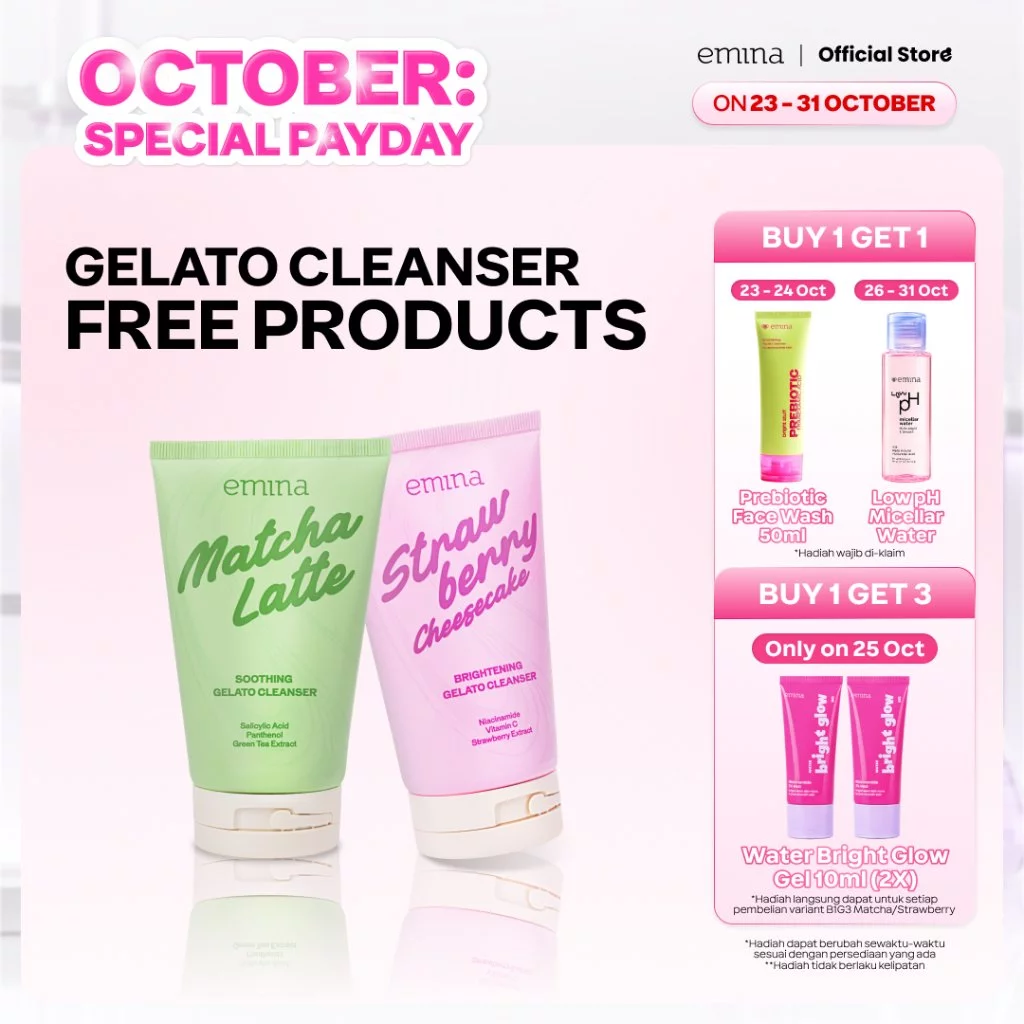 NEW! Emina Gelato Cleanser Series 100 ml- Facial Wash Gentle Brightening, Face Wash