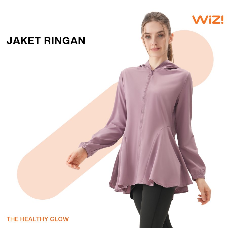 Jaket Hoodie Wanita Olahraga Tipis Adem Ringan Anti UV Training Tenis Gym Lari
