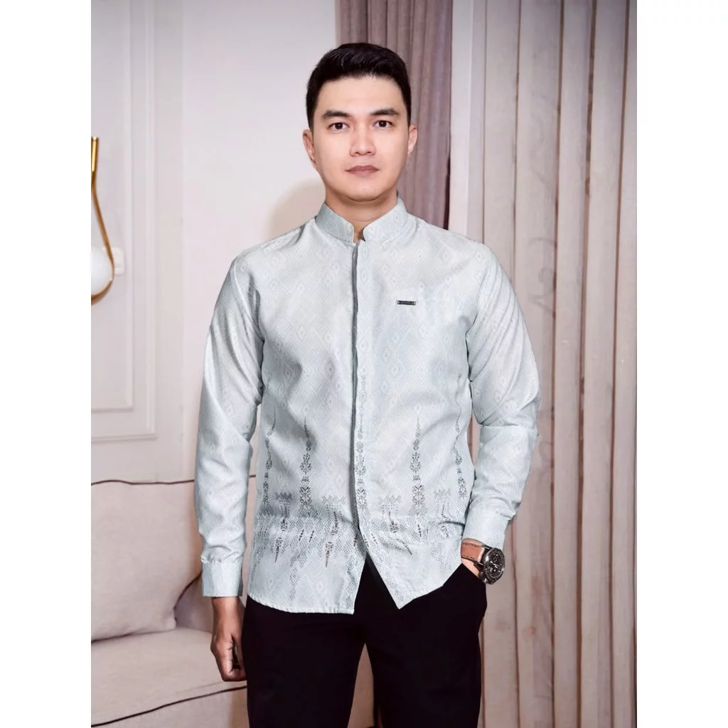 HAVAR Ikram Kemeja Koko Muslim Premium Slimfit Lengan Panjang