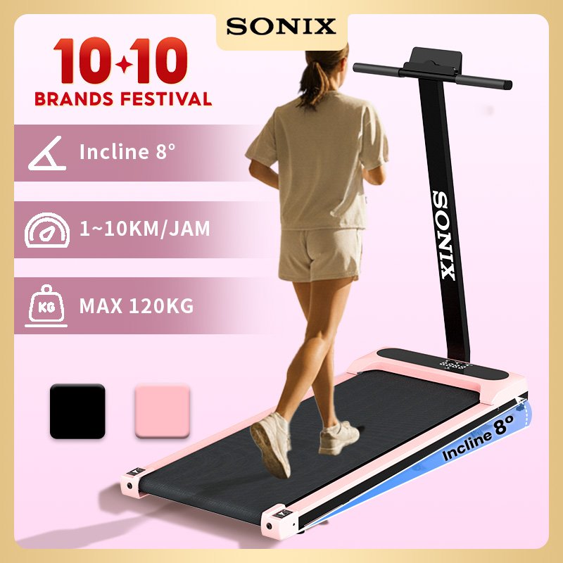 Sonix Treadmill Incline T Model Sport Treadmill Sudut 8 Sudut Electric Low Watt Dapat