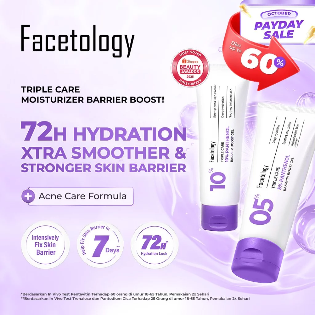 Facetology Panthenol Barrier Boost Moisturizer Series 5% & 10% Pelembap Skin Barrier