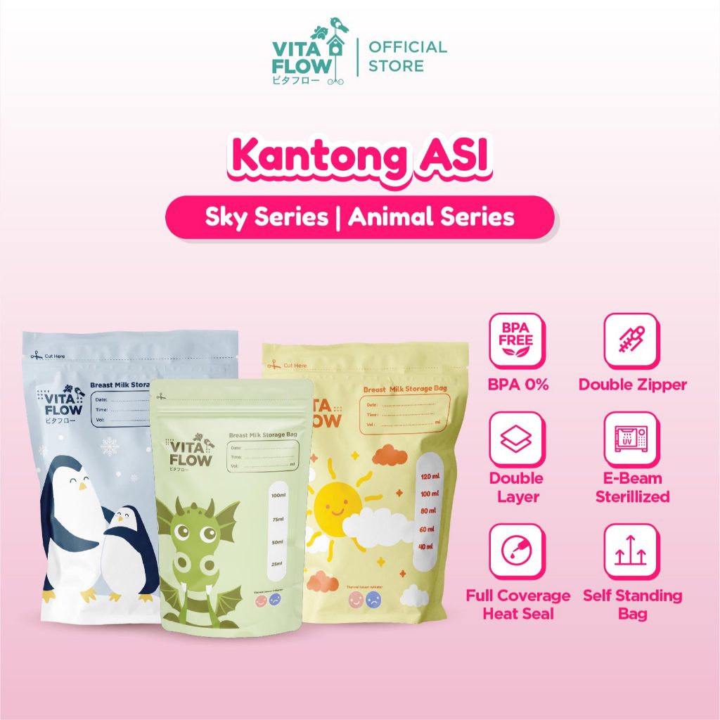 Vitaflow Kantong ASI 100ml, 120ml, 150ml, 240ml