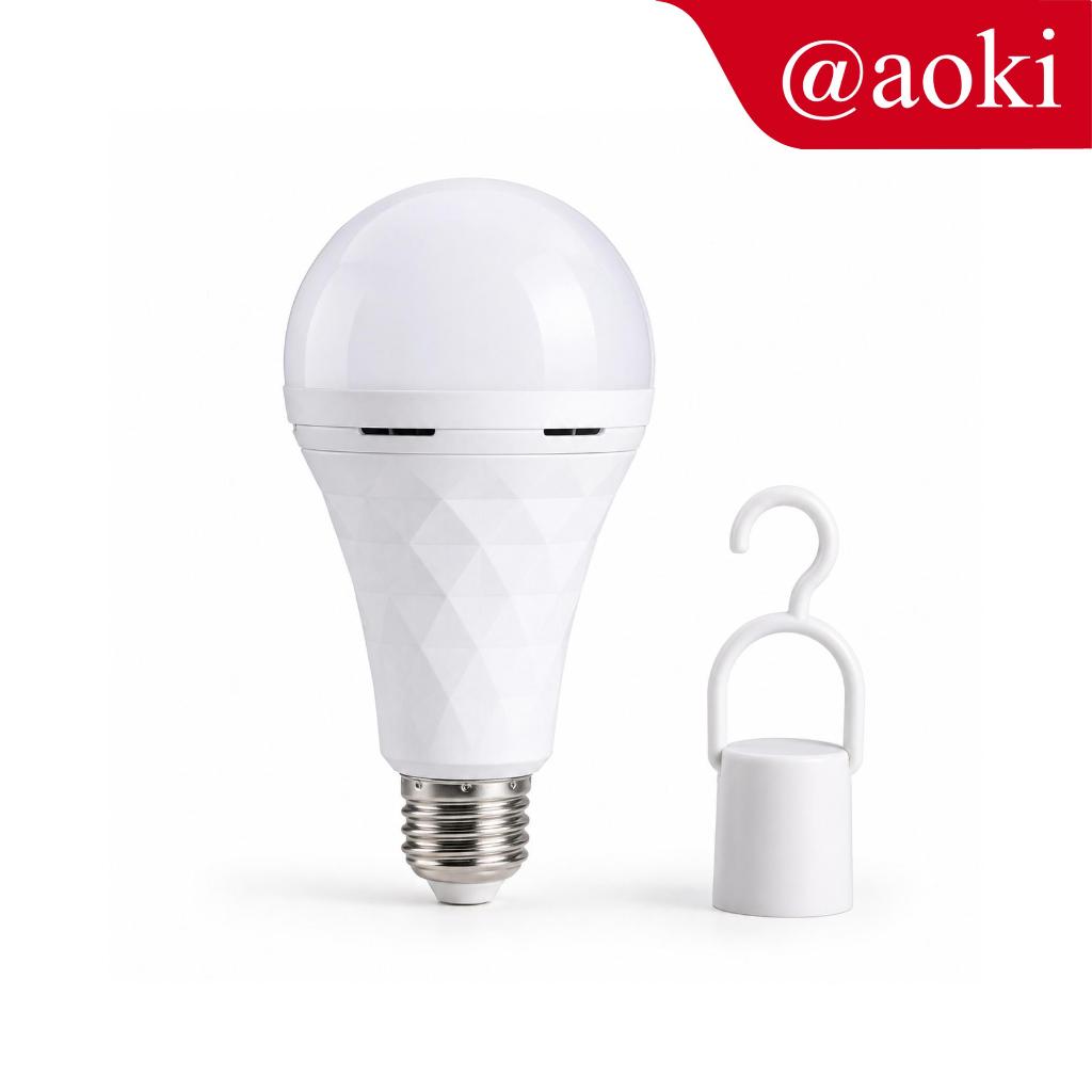 AOKI Lampu LED Emergency AC/DC Rechargeable 10W 15W 18W – Bohlam Darurat Otomatis Menyala