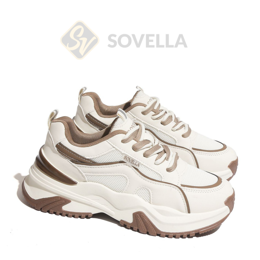 SOVELLA Marsha Sepatu Wanita Sneakers Olahraga Nyaman Casual Abu - Abu