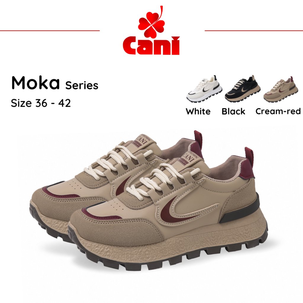 (GAJIAN SALE) Cani Moka Sepatu Wanita Sneakers 2026 Casual Korean Style Trendy 9001