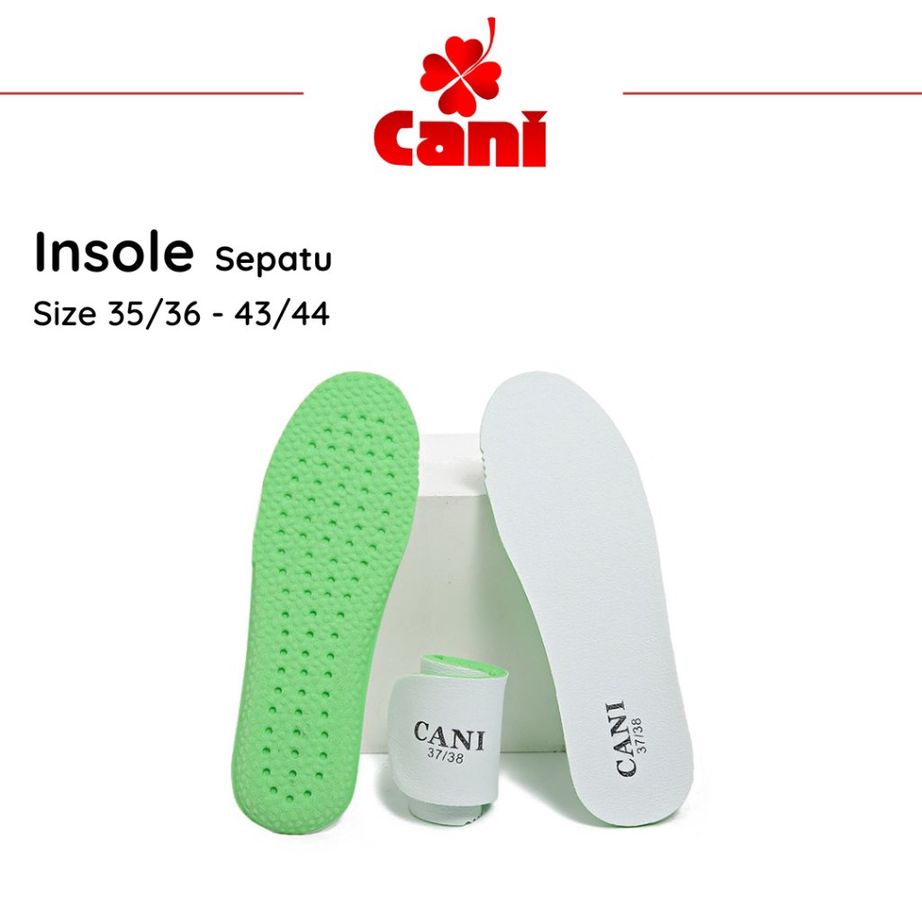 (GAJIAN SALE) Cani Insole Alas Kaki Sepatu Polos Putih | Alas Sepatu Sole V.02 Active