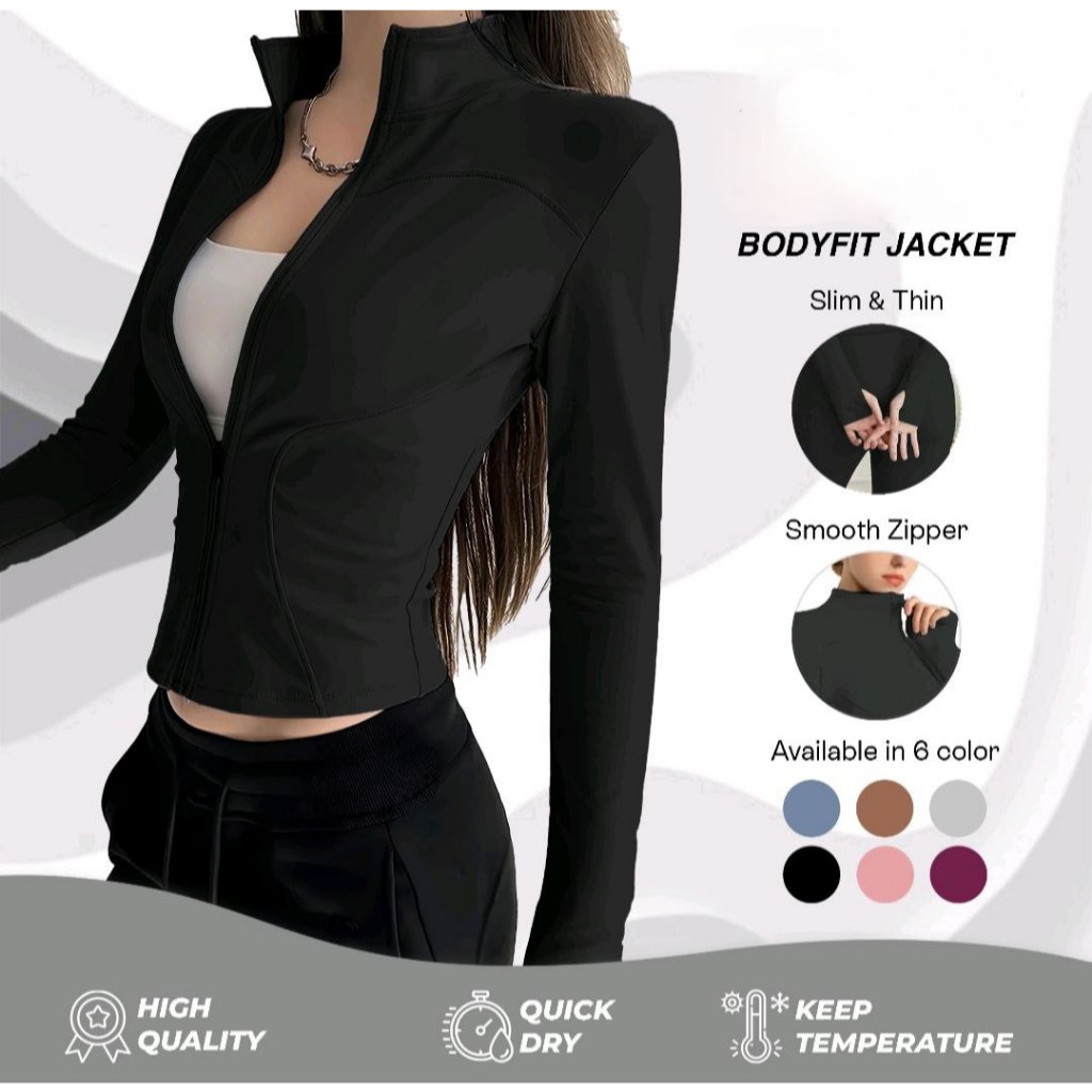 REBILION - Jaket Olahraga Anti UV Wanita UPF 50+ Baju Gym Sport Outdoor Sejuk Bernapas