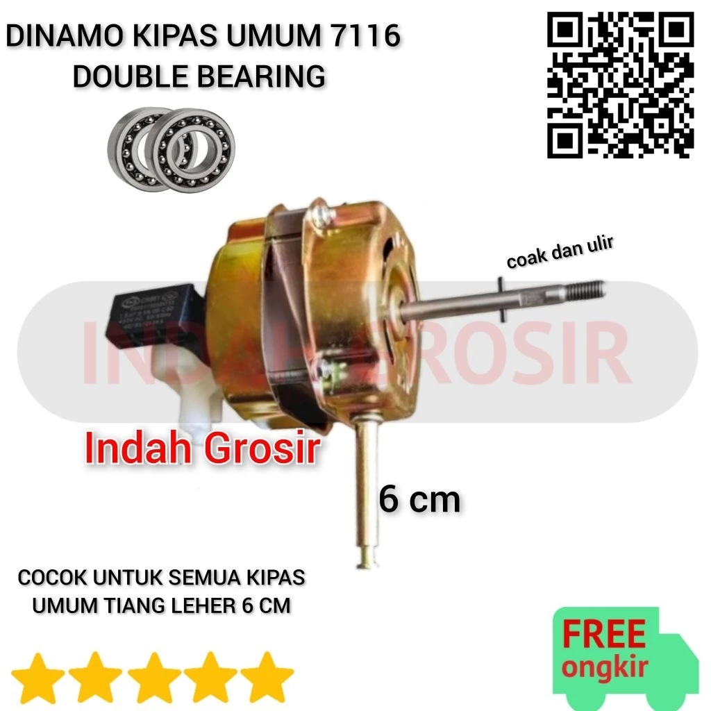 DINAMO MESIN kipas rrt umum double bearing universal 7116