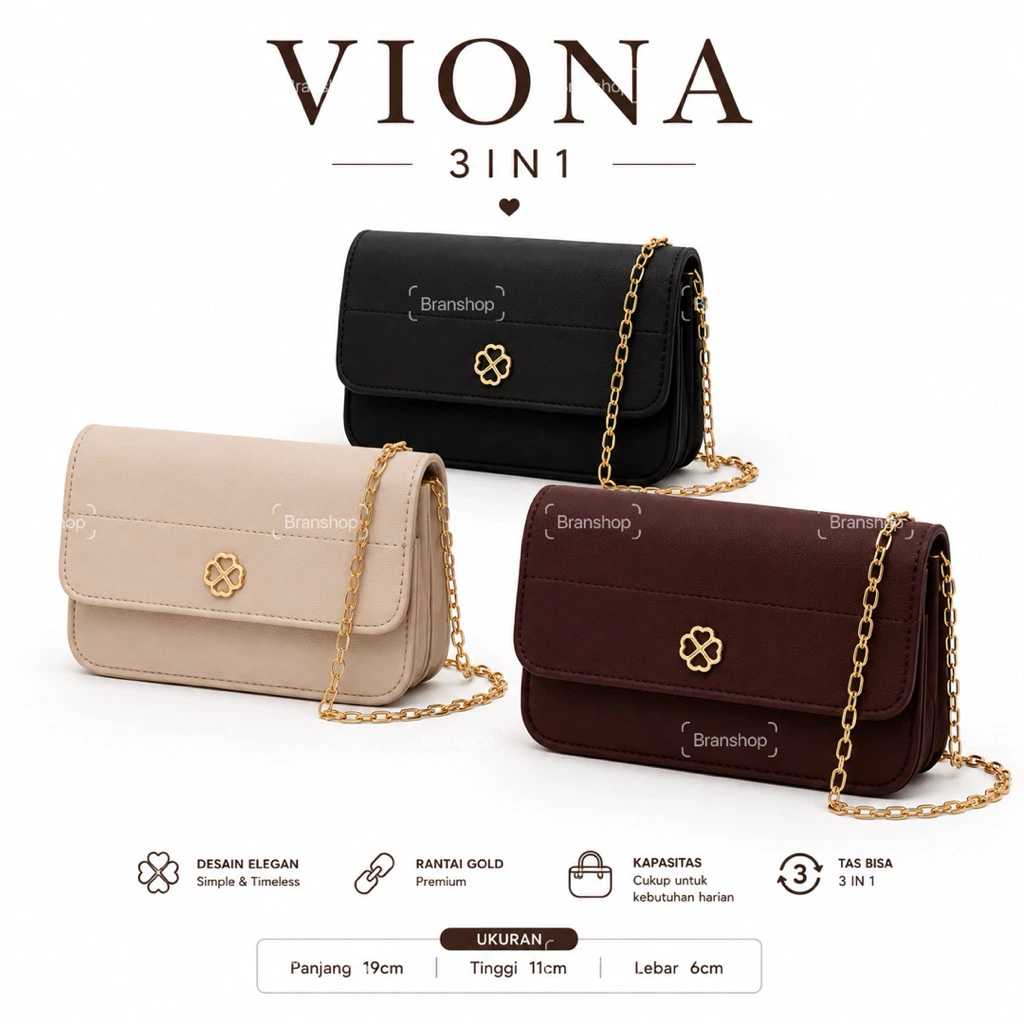 VIONA BAG / Tas 3 in 1 tas wanita murah berkualitas
